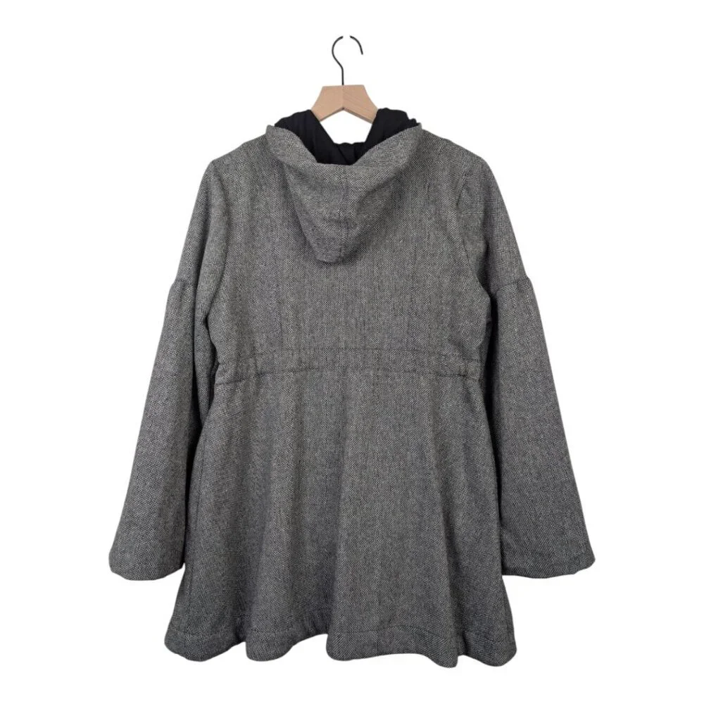 Ivy Jane | Lightweight Hooded Jacket | Heather Grey/Herringbone | Size XL - Picture 3 of 11